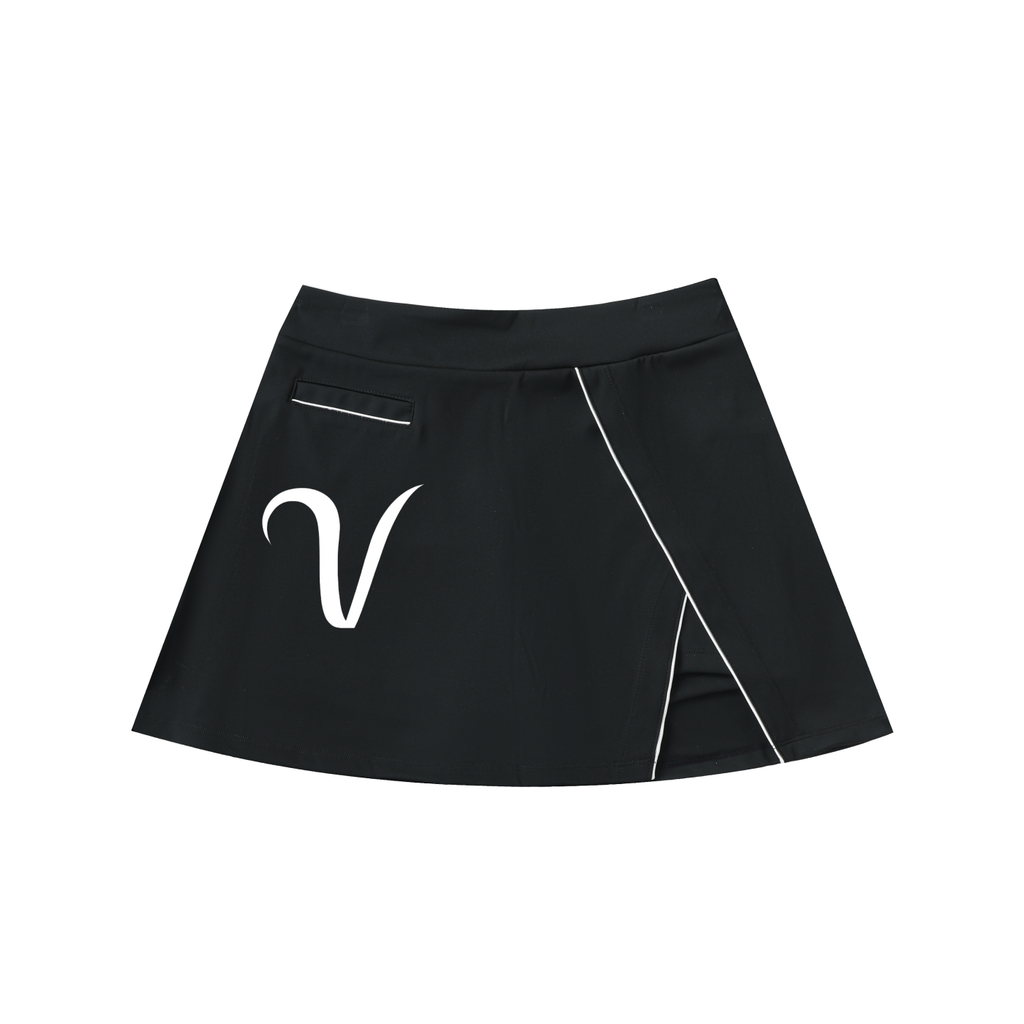 Veryl High-Waist Pocketed A-Line Skirt