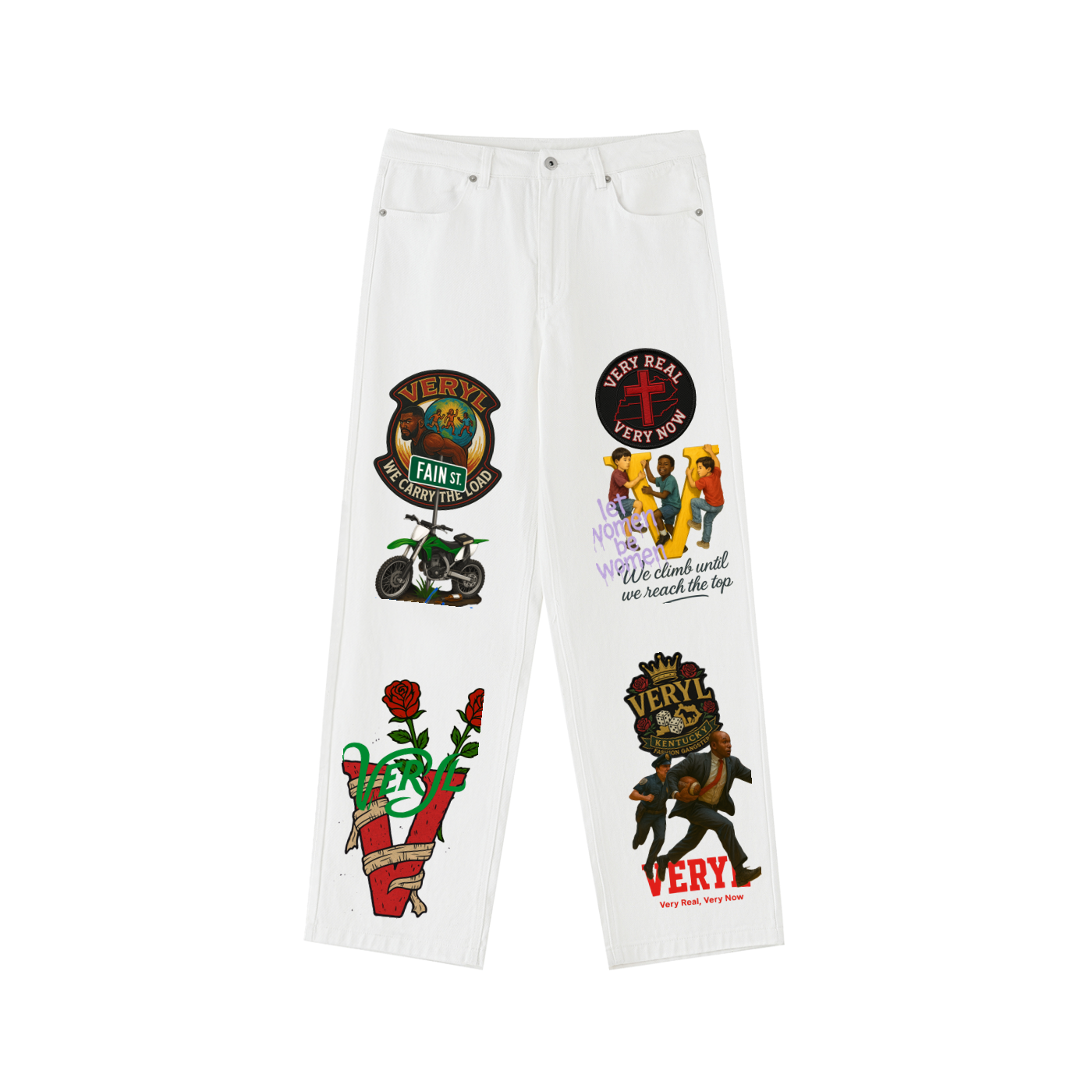 Veryl Patch Straight-Leg Pants