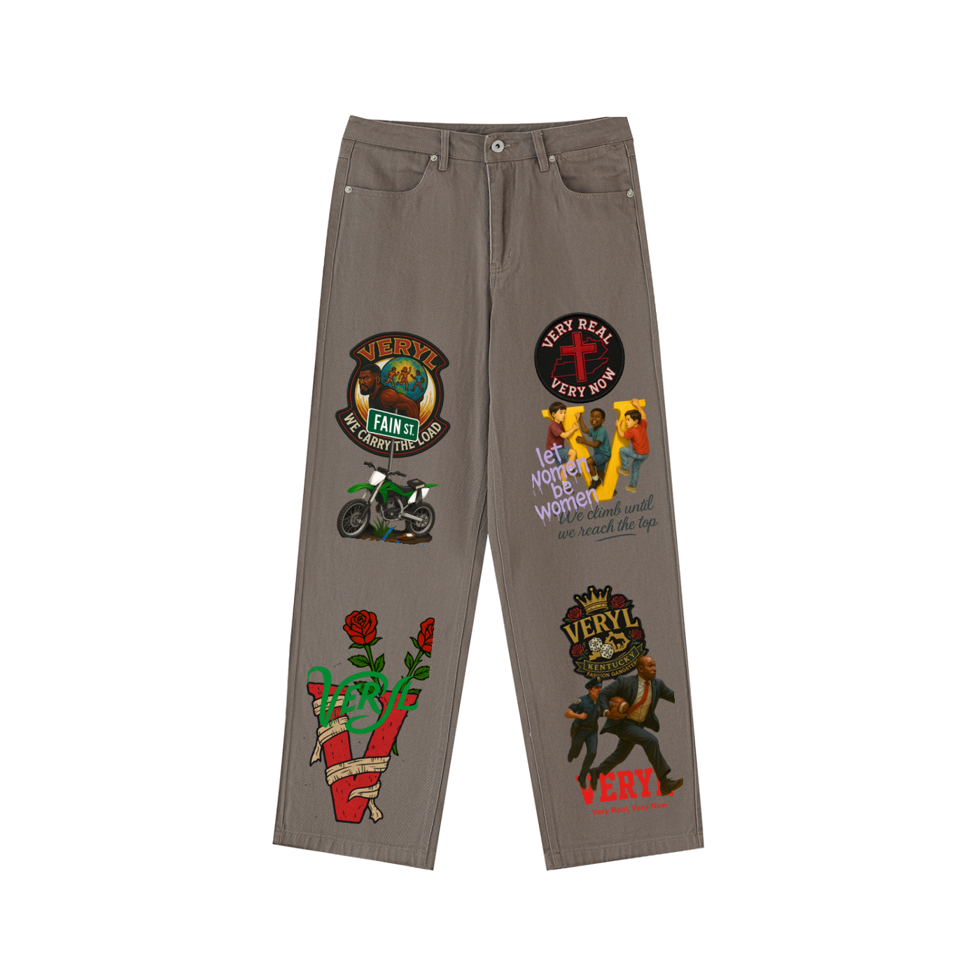 Veryl Patch Straight-Leg Pants