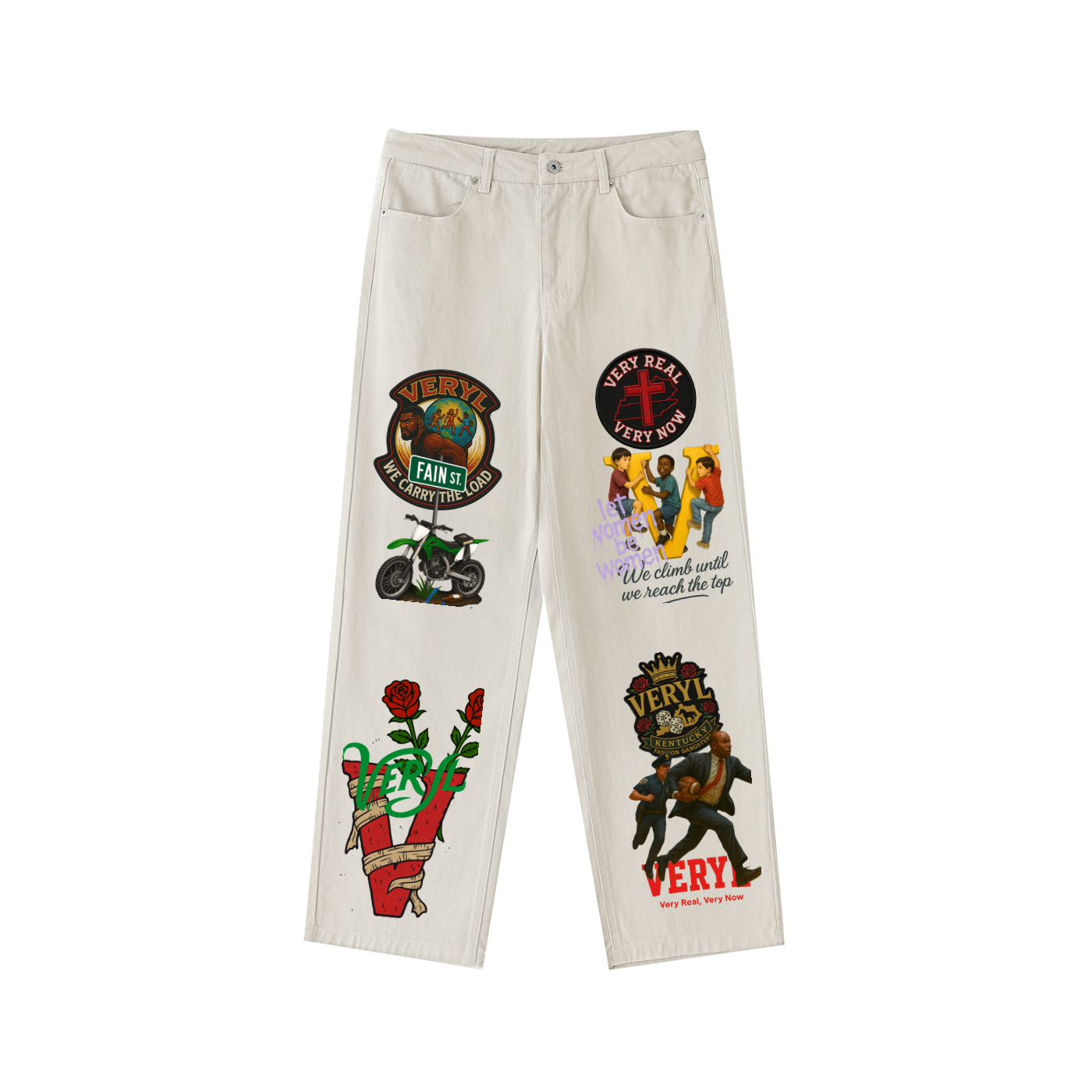 Veryl Patch Straight-Leg Pants